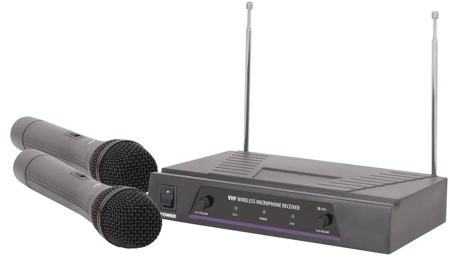 QTX VHF dual handheld wireless system - 174.1 + 175.0MHz