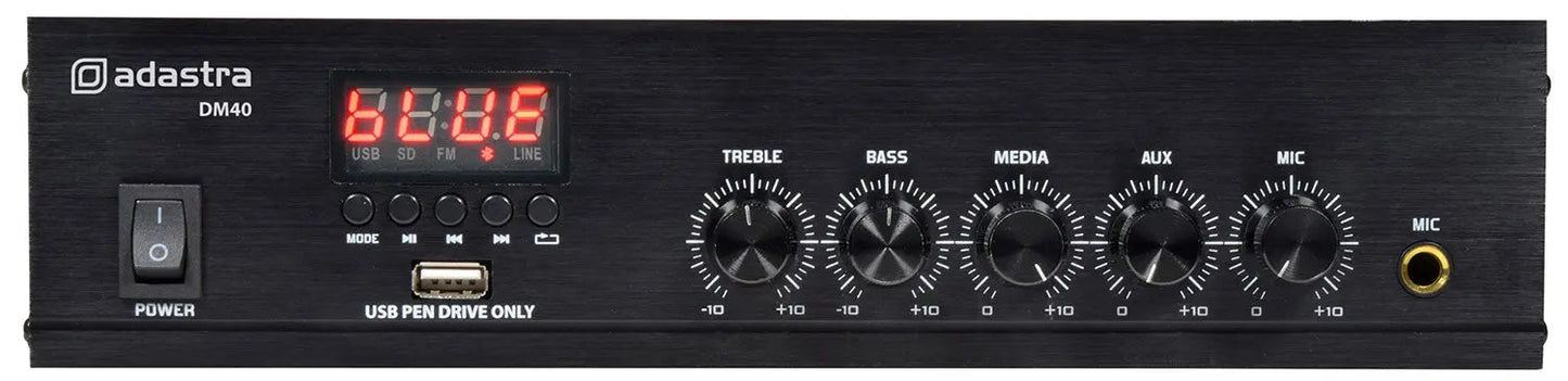 Adastra DM40 Digital 100V Mixer-Amp 40W