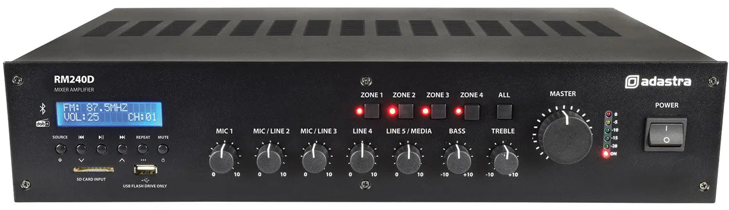 Adastra RM240D Mixer-amp 100V BT/DAB+