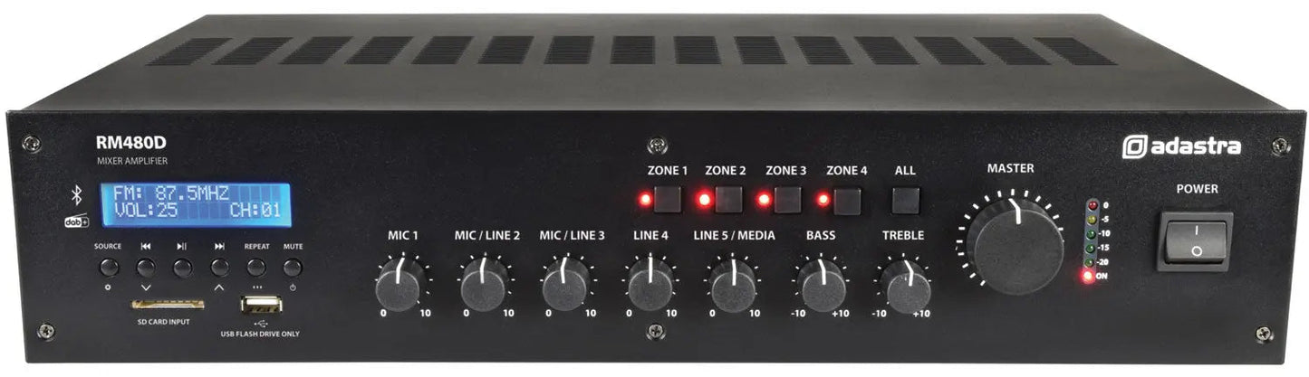 Adastra RM480D Mixer-amp 100V BT/DAB+