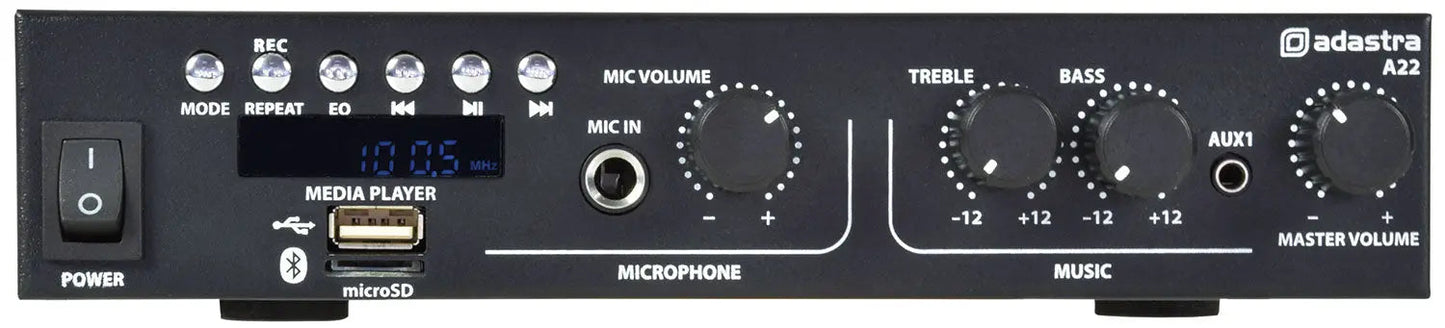 Adastra A22 Compact Stereo PA Amplifier
