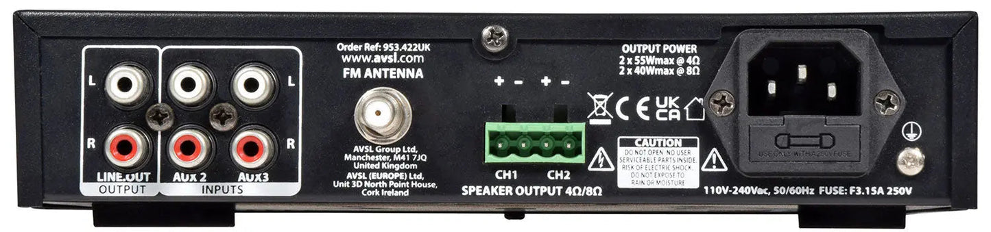 Adastra A22 Compact Stereo PA Amplifier