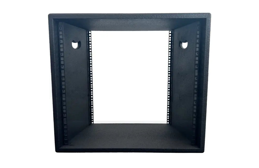 10U 19" Rack Sleeve, Rack Strip Front & Rear, Painted Black