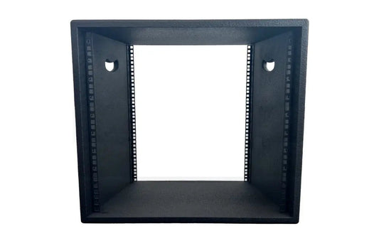 10U 19" Rack Sleeve, Rack Strip Front & Rear, Painted Black