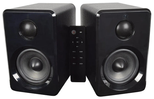 AV:Link Active Bluetooth Bookshelf Speakers Black