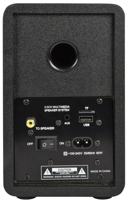 AV:Link Active Bluetooth Bookshelf Speakers Black