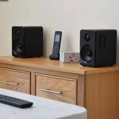 AV:Link Active Bluetooth Bookshelf Speakers Black