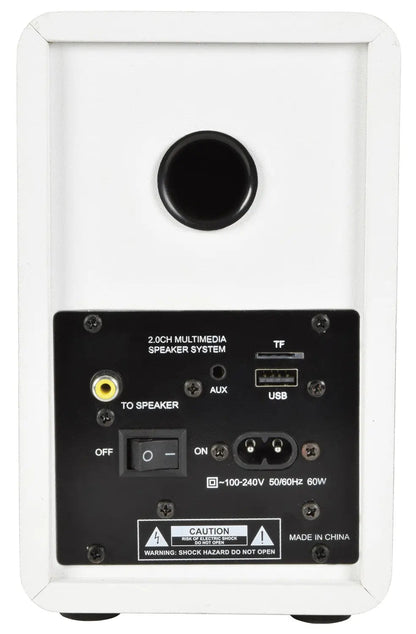AV:Link Active Bluetooth Bookshelf Speakers White