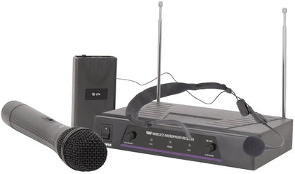 QTX VHF handheld + neckband wireless system 173.8 + 174.8MHz