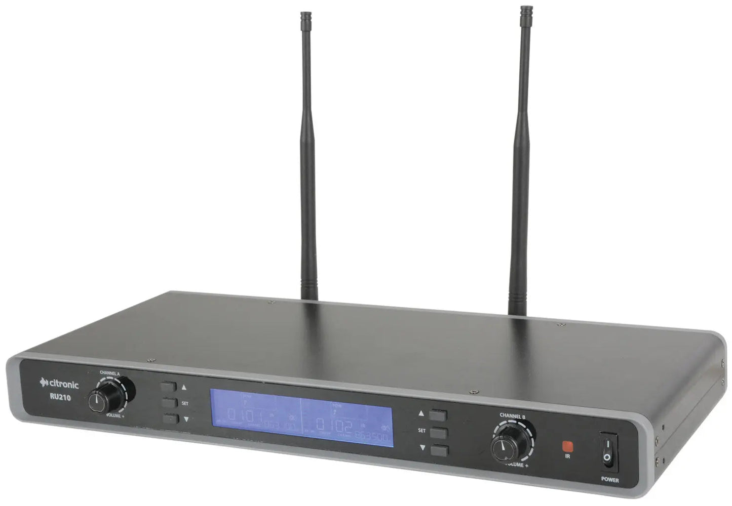 Tuneable Dual UHF Handheld Microphone System RU210-H Dual Multi-UHF Ha