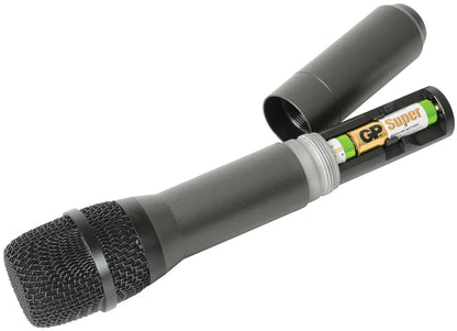 Tuneable Dual UHF Handheld Microphone System RU210-H Dual Multi-UHF Ha