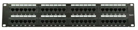 Adastra 48-Port CAT6 IDC Patch Panel 2U + Cable Management