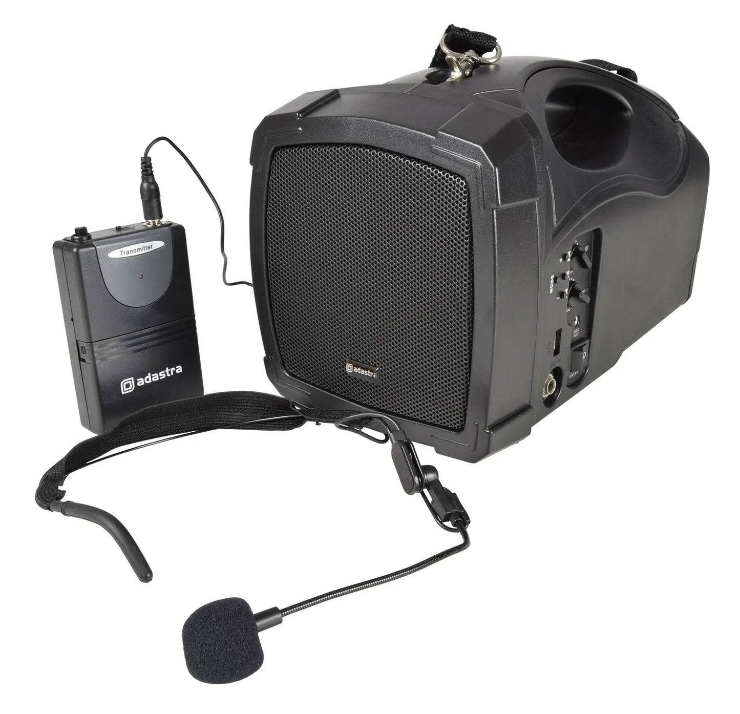 Adastra H25B Handheld PA with Neckband Mic, USB, FM & Bluetooth