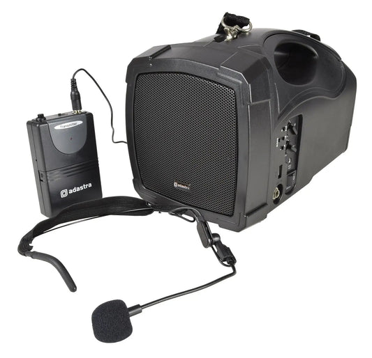 Adastra H25B Handheld PA with Neckband Mic, USB, FM & Bluetooth