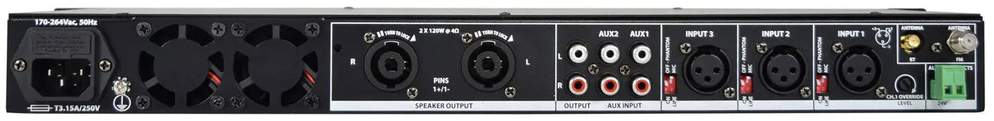 Adastra MM240 Mixer-amplifier 2 x 120W