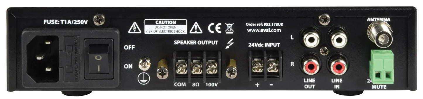 UM Series Ultra Compact Mixer-Amplifiers 100V UM30 Compact 100V Mixer-