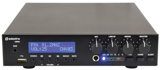 UM Series Ultra Compact Mixer-Amplifiers 100V UM90 Compact 100V Mixer-
