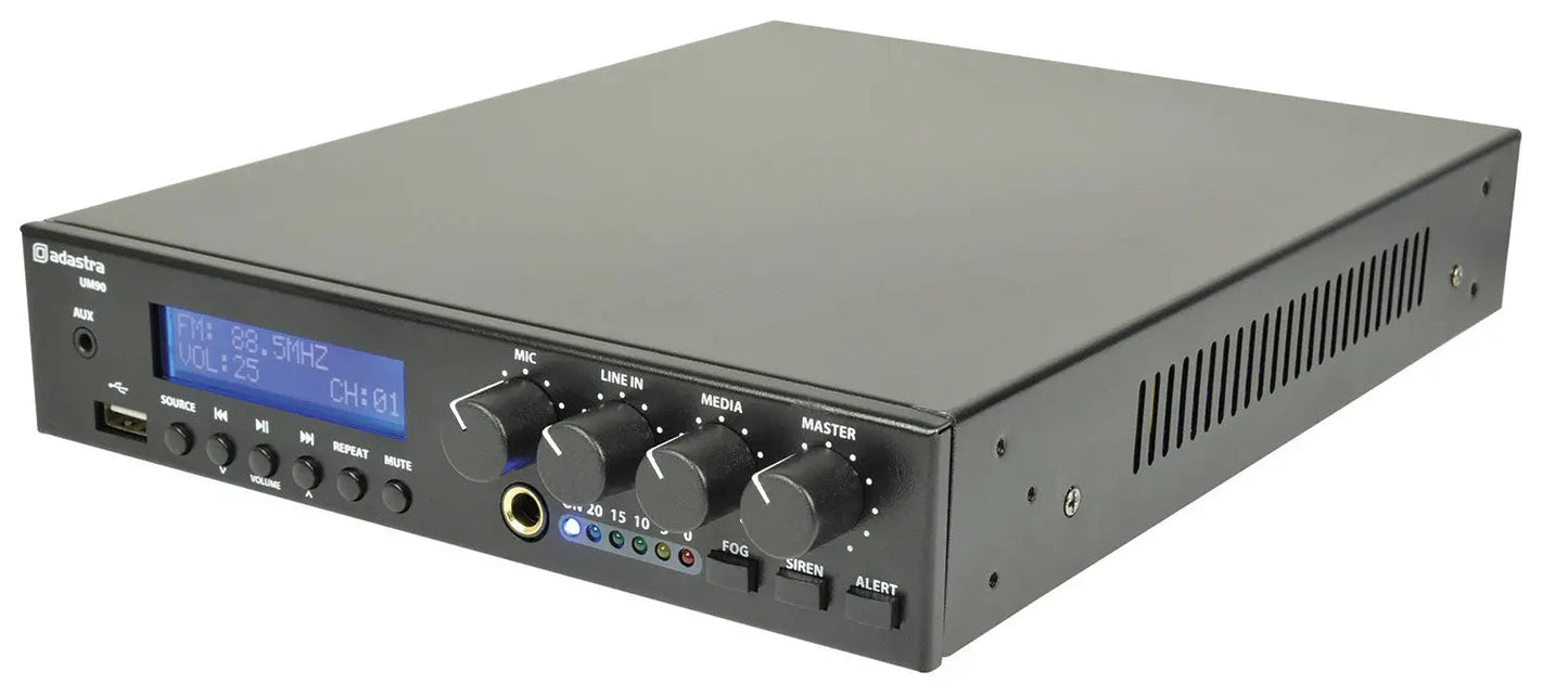 UM Series Ultra Compact Mixer-Amplifiers 100V UM90 Compact 100V Mixer-