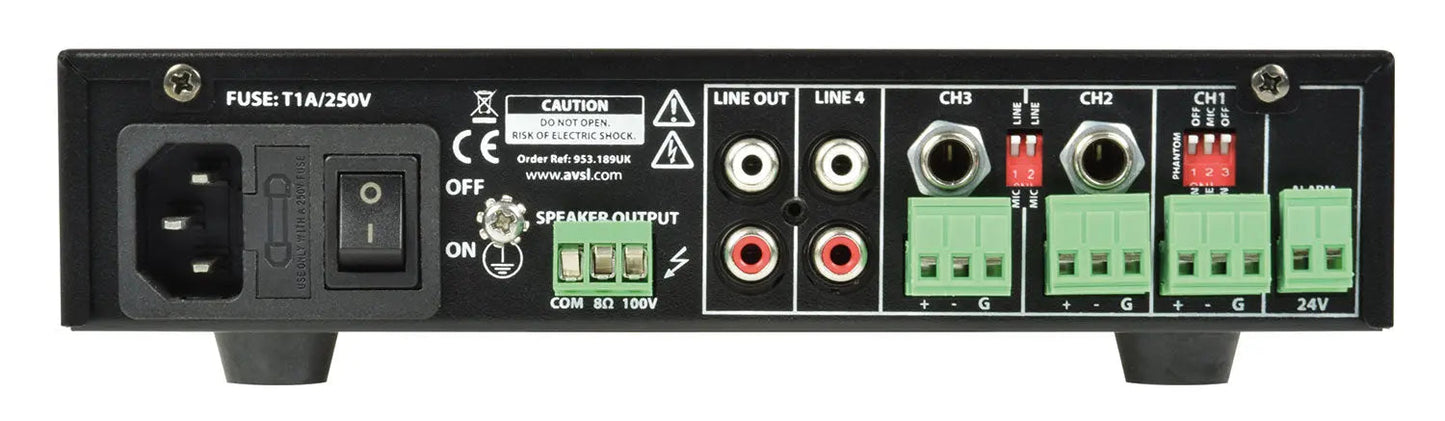 Adastra UA90 Compact 5ch 100V MixerAmp