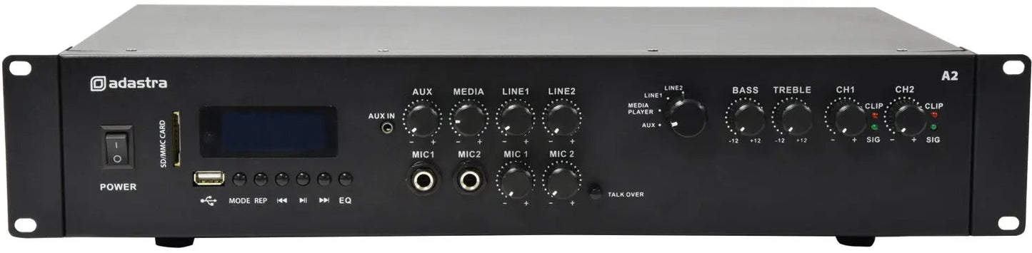 Adastra A2 Stereo PA Amplifier 2 x 200W