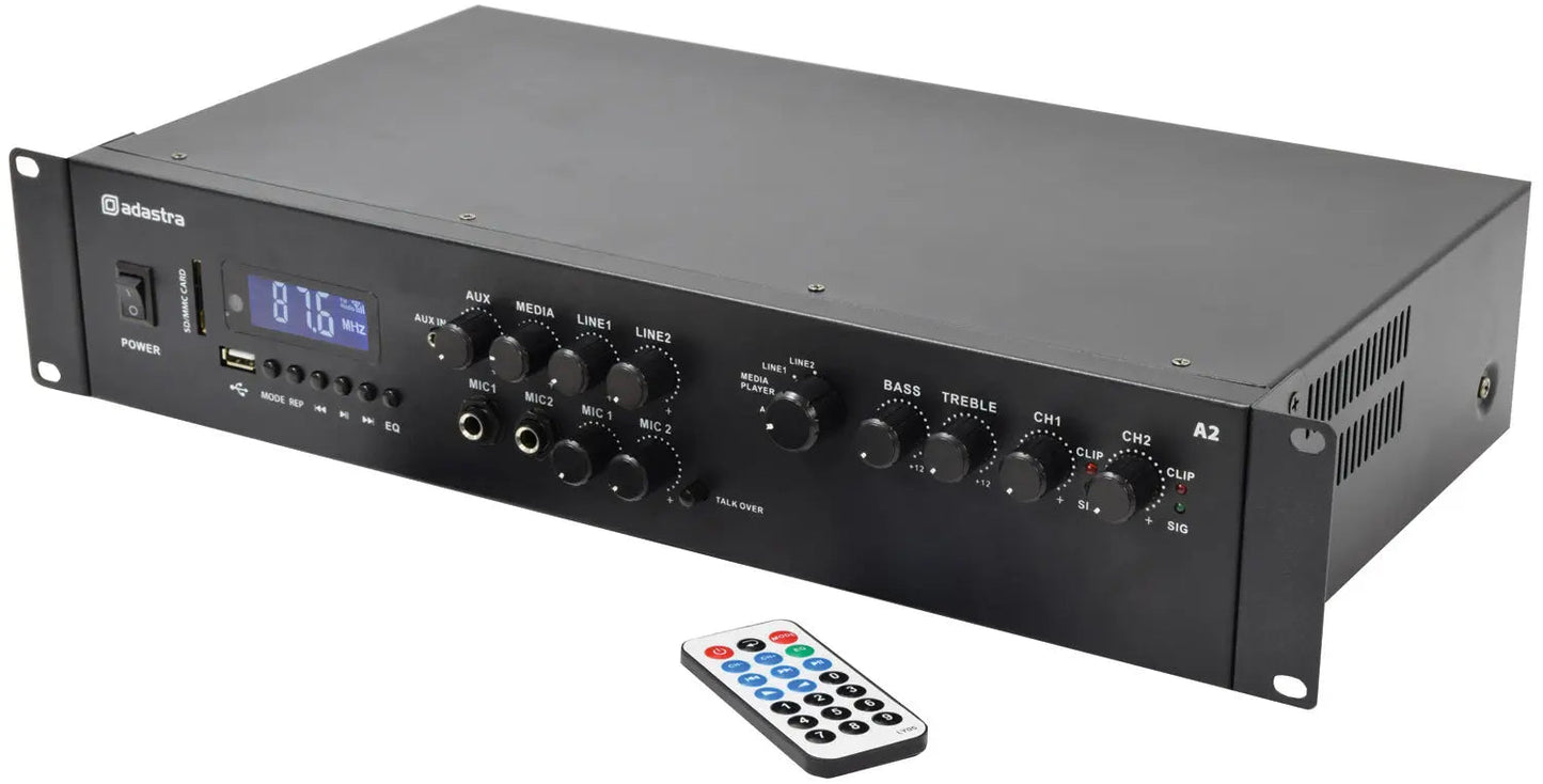 Adastra A2 Stereo PA Amplifier 2 x 200W