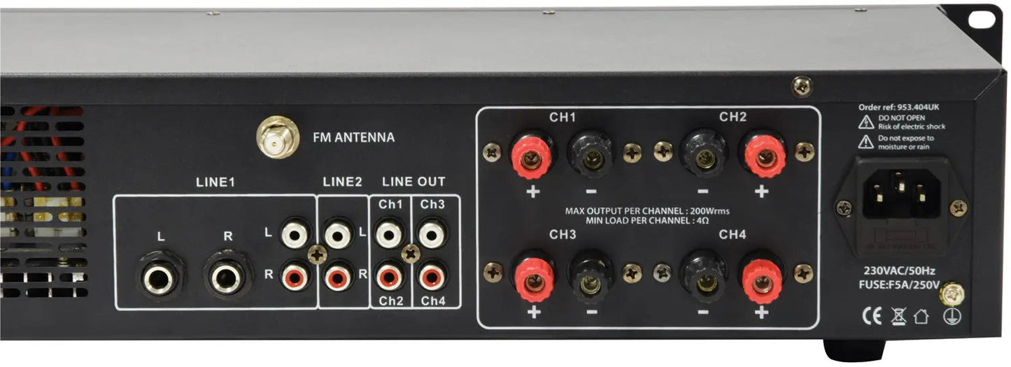 Adastra A4 Dual Stereo Amplifier 4 x 200W