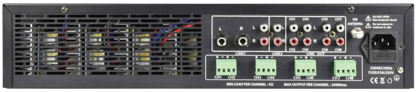 Adastra A8 Quad Stereo Amplfier 8x200W