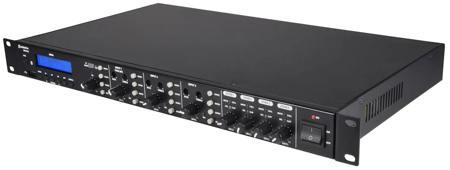 Adastra RM4460 Zoning 100V Mixer-amplifier 4 x 60W