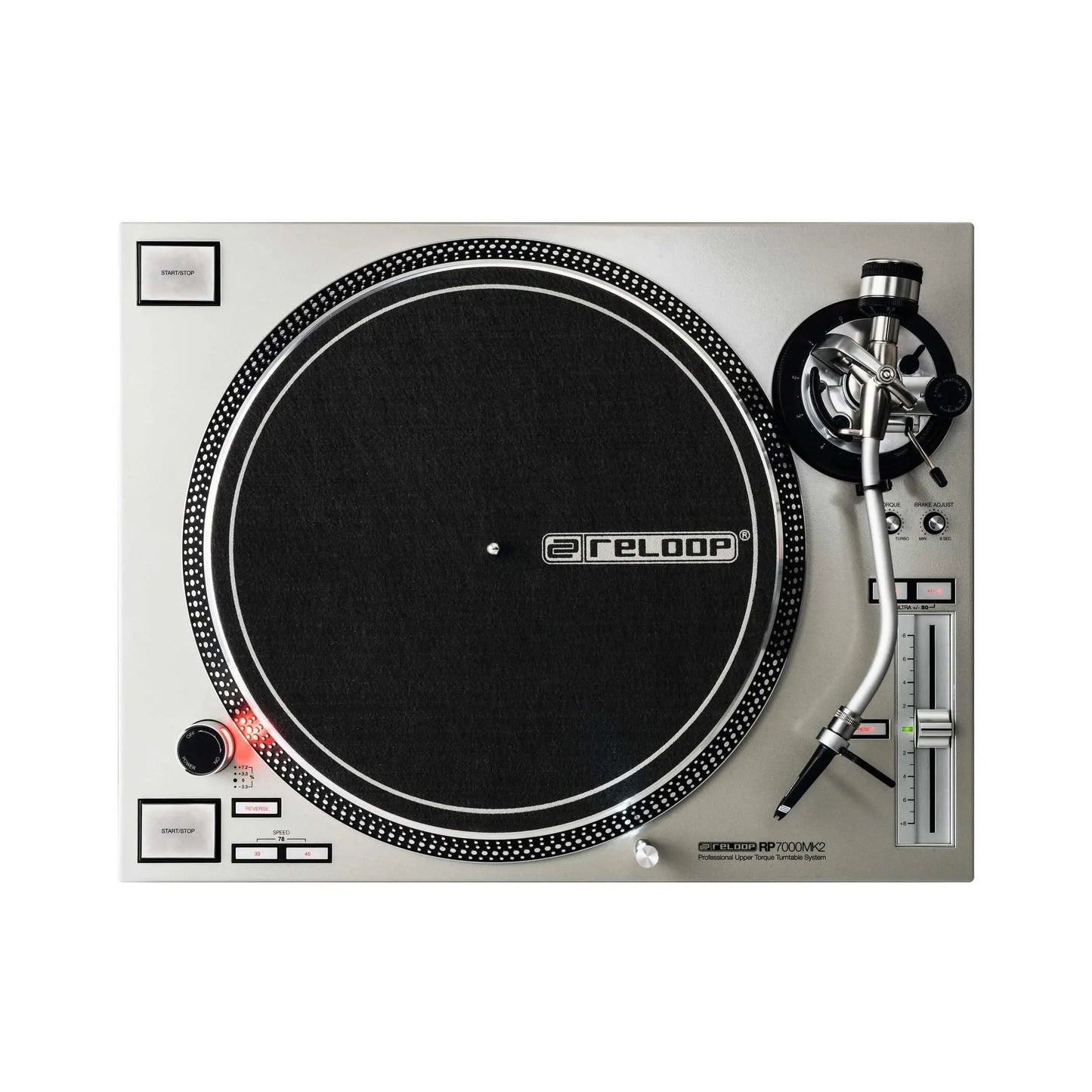 Reloop RP-7000 MK2 (Silver) - Professional Upper Torque Turntable System