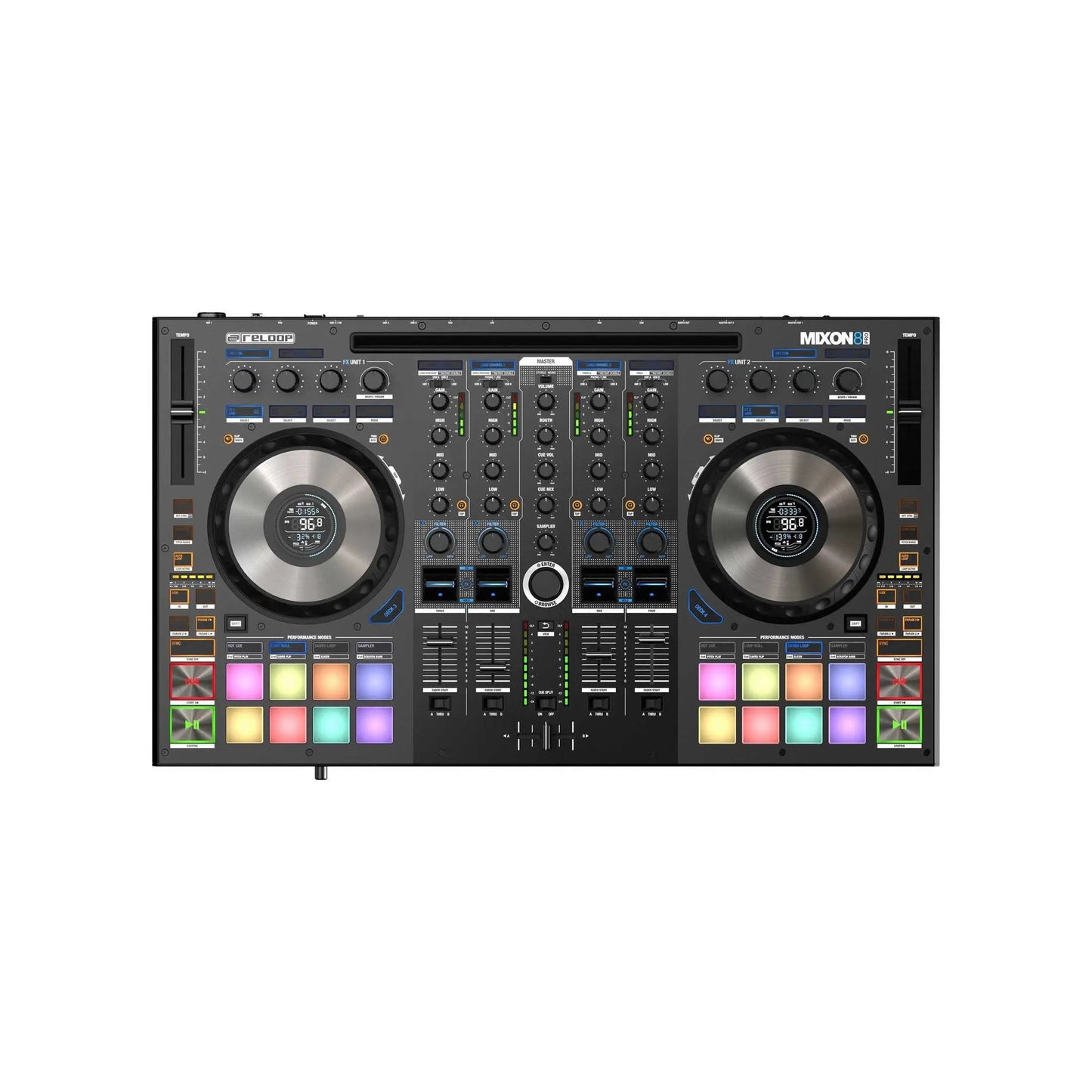Reloop Mixon 8 Pro - 4-Channel Hybrid DJ Controller