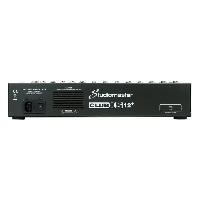 Studiomaster CLUB XS 12+ 12 Channel PA Mixer with Effects & Bluetooth