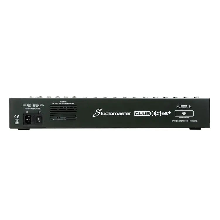 Studiomaster CLUB XS 16+ 16 Channel PA Mixer with Effects & Bluetooth